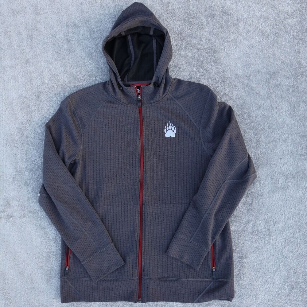Duluth Trading Alaskan Hardwear Sweatshirt Mens M Gray Swing Dog Full Zip Hoodie